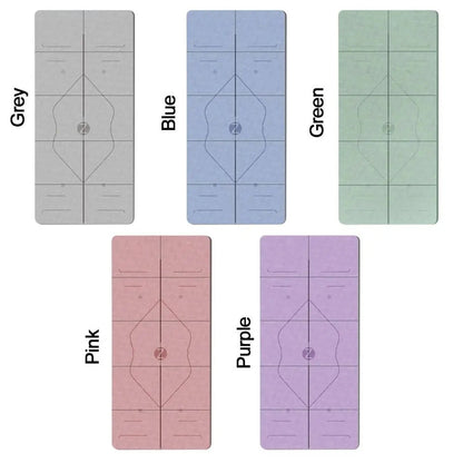BreziFit Foldable Eco-Friendly Yoga Mat with Alignment Guides