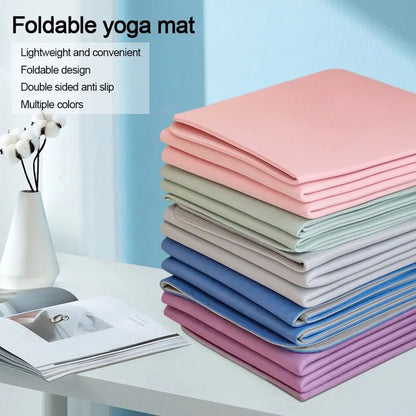 BreziFit Foldable Eco-Friendly Yoga Mat with Alignment Guides