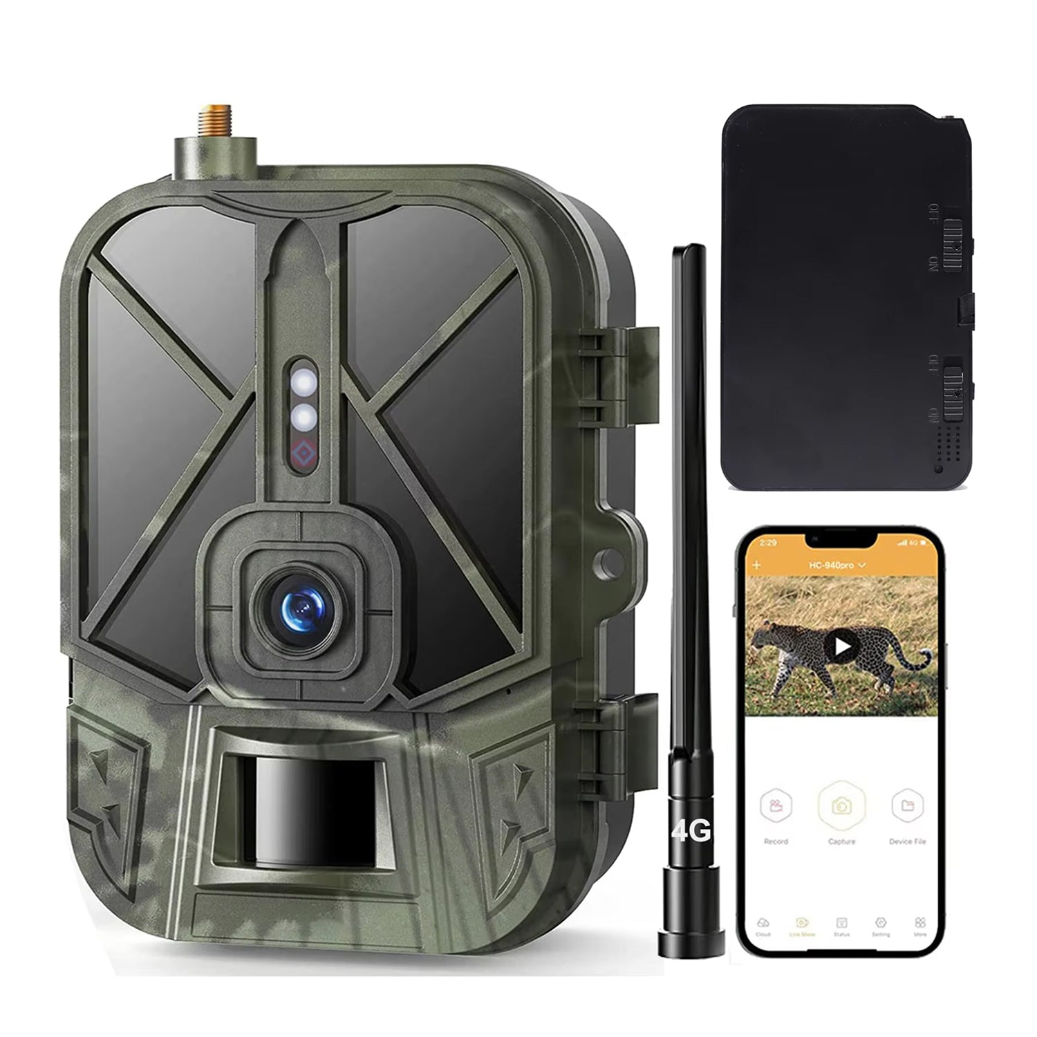 BushiCame 4G LTE 4K Night Wildlife Camera for Garden & Hunting