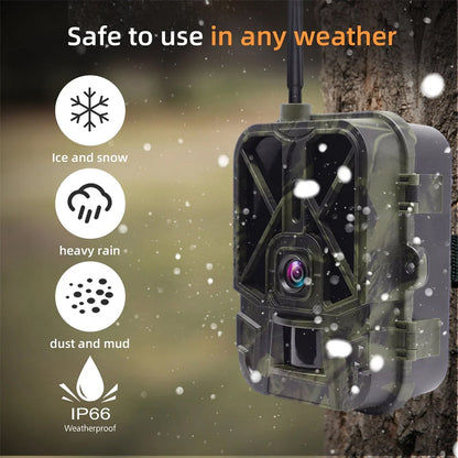 BushiCame 4G LTE 4K Night Wildlife Camera for Garden & Hunting