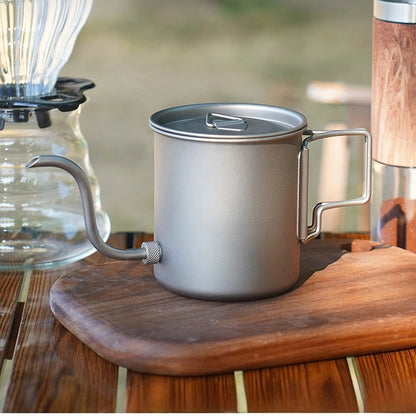 CaborWel Titanium Pour Over Kettle | 143g Ultralight Camping Kettle