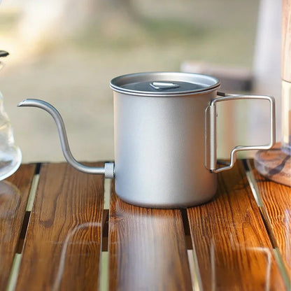 CaborWel Titanium Pour Over Kettle | 143g Ultralight Camping Kettle