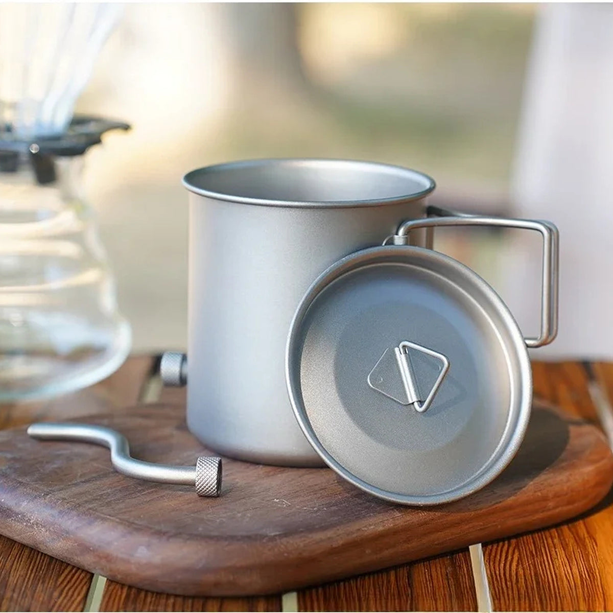 CaborWel Titanium Pour Over Kettle | 143g Ultralight Camping Kettle