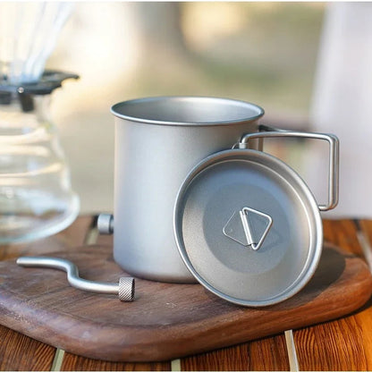 CaborWel Titanium Pour Over Kettle | 143g Ultralight Camping Kettle