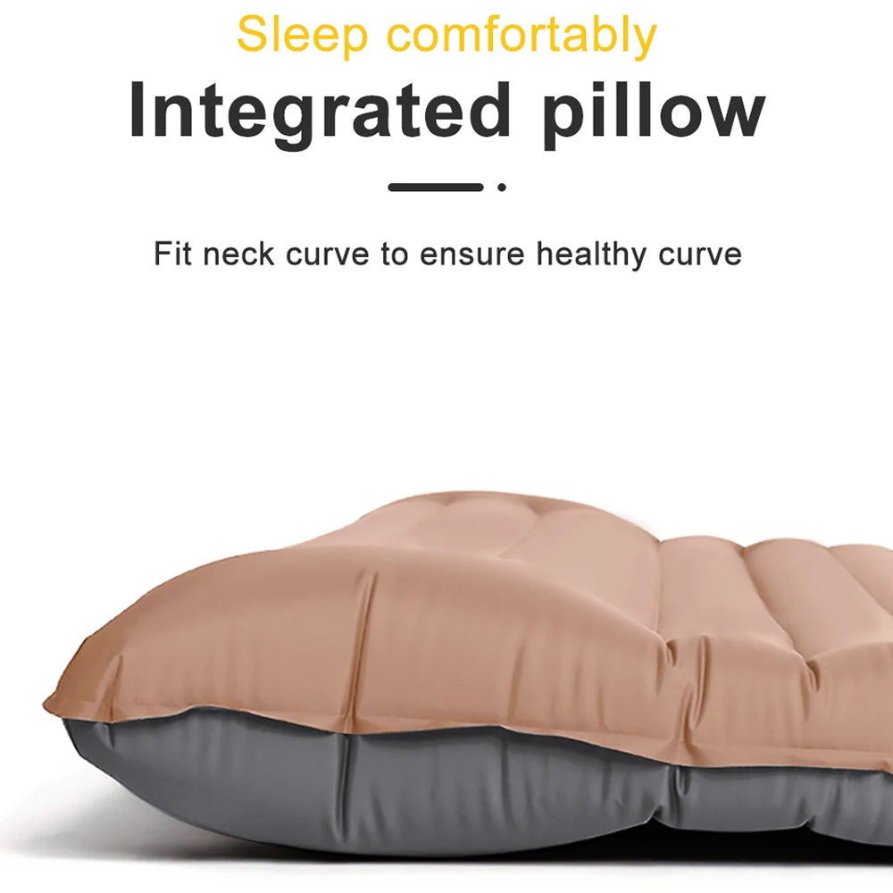 CapixMat 10cm Inflatable Camping Mattress with Integrated Pillow & Pump