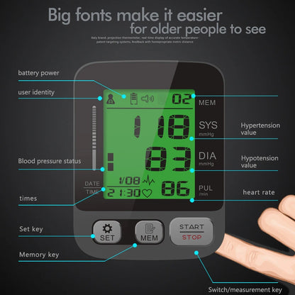 CareHelis Digital Upper Arm Blood Pressure Monitor with Voice and Backlight