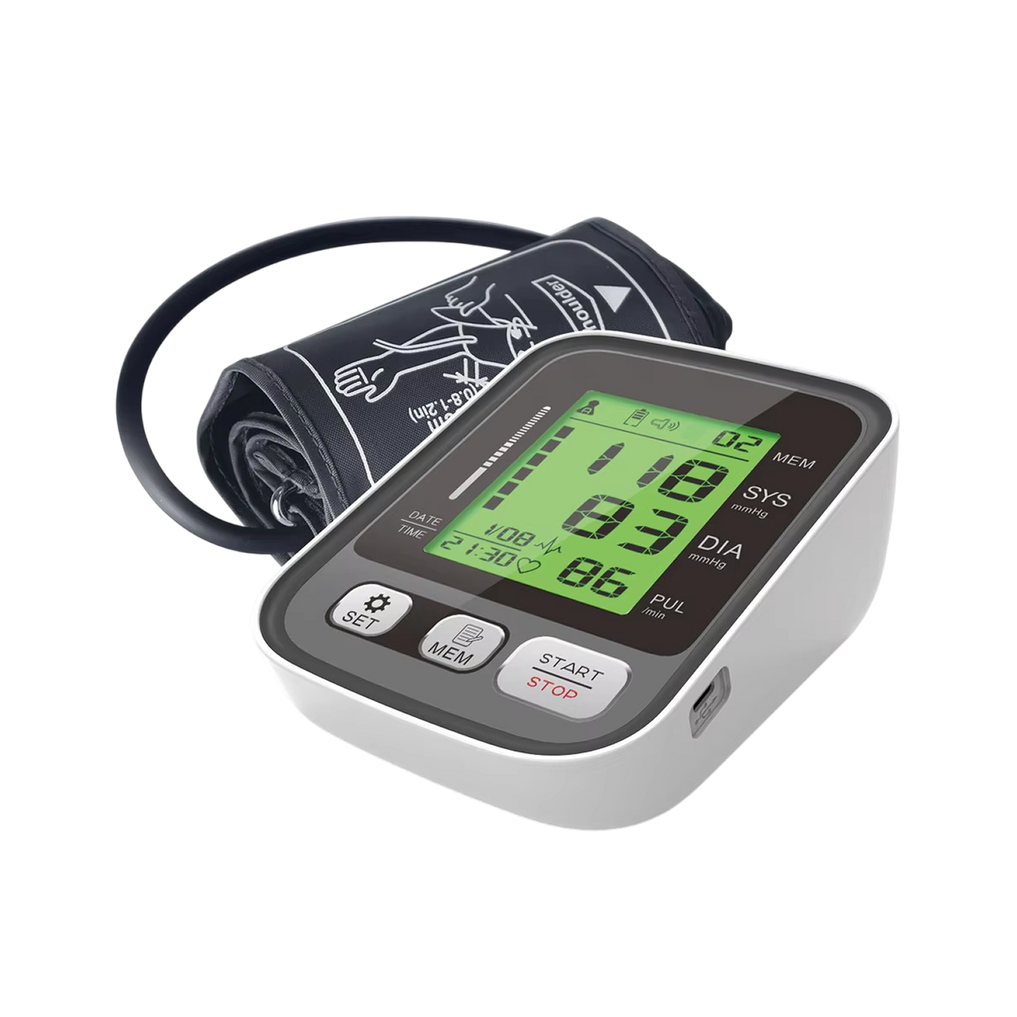 CareHelis Digital Upper Arm Blood Pressure Monitor with Voice and Backlight