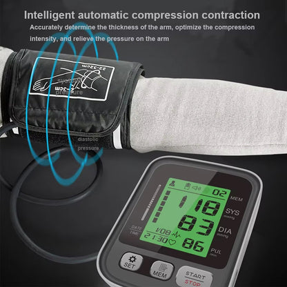 CareHelis Digital Upper Arm Blood Pressure Monitor with Voice and Backlight
