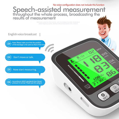 CareHelis Digital Upper Arm Blood Pressure Monitor with Voice and Backlight