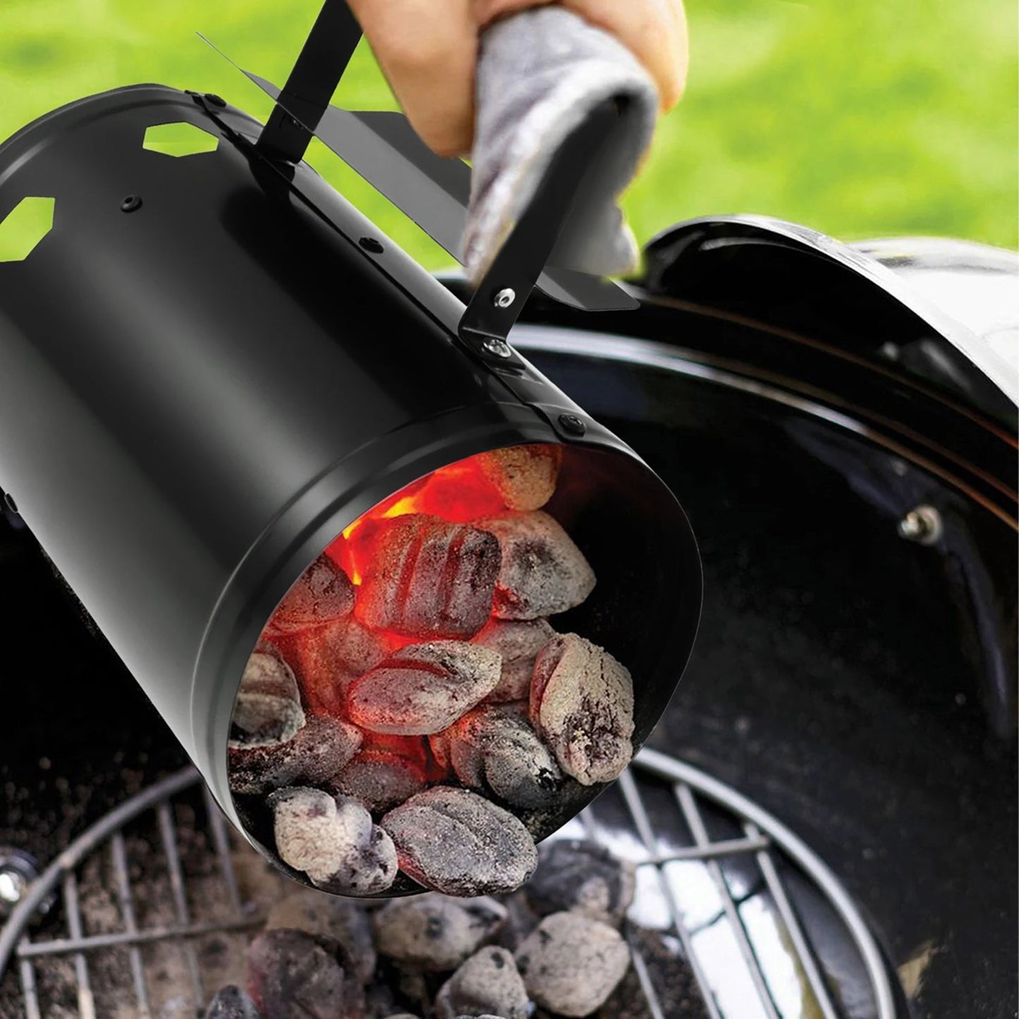 ChimiLaci Rapid Fire Charcoal Chimney Starter with Safety Handle
