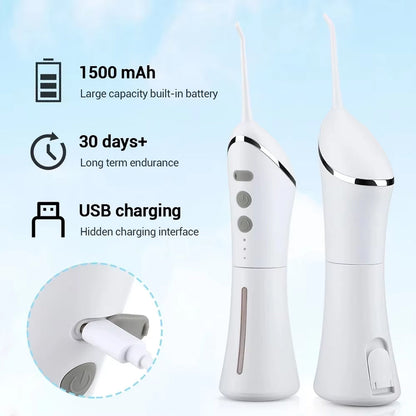 Professional Cordless Water Flosser with 30-Day Battery