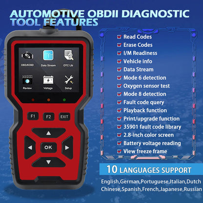 CodiRedix OBD2 Car Diagnostic Tool - 35,000+ DTC Library