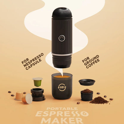 CofeMeki 19-Bar Portable Espresso Maker with Rechargeable Battery