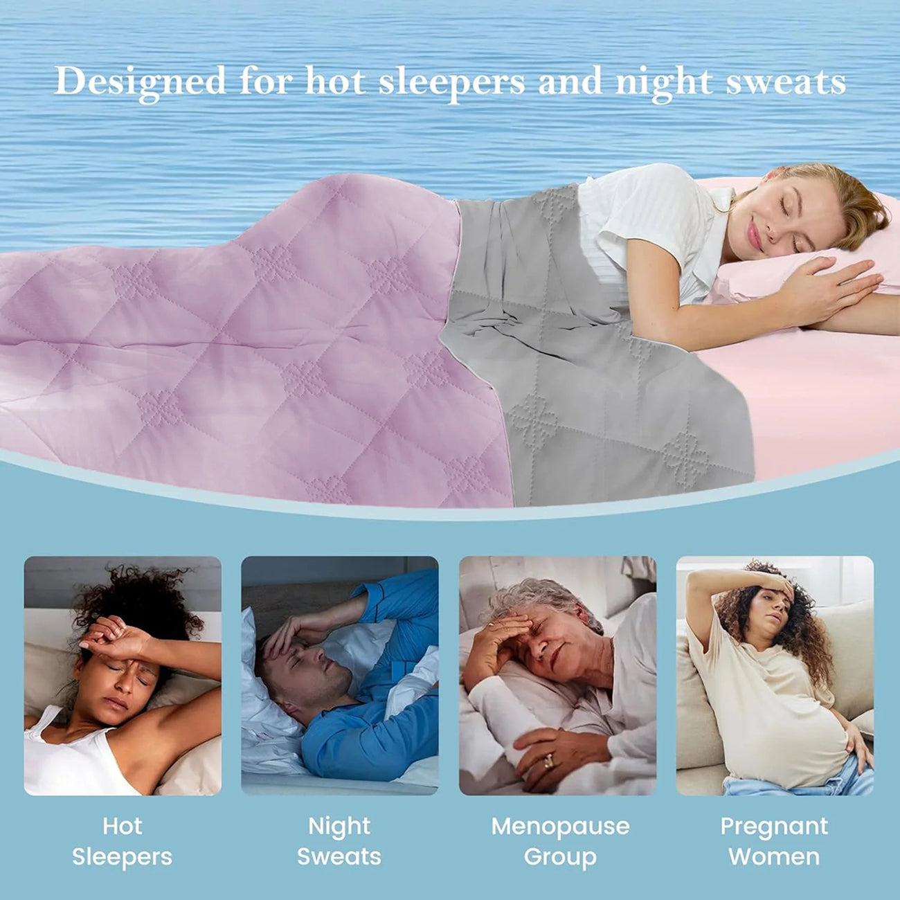 ColaxKavi Breescape™ Cooling Blanket for Night Sweats & Menopause
