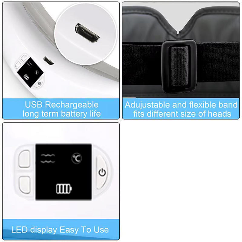 ComfaEye Eye Massager with Heat and Vibration for Strain Relief