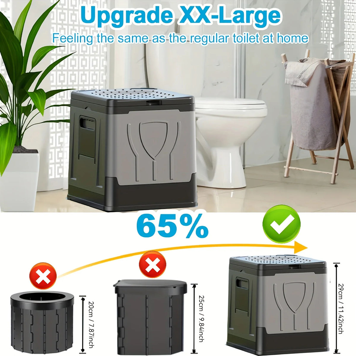 CotoxLic 30L Portable Toilet for Camping & Outdoors