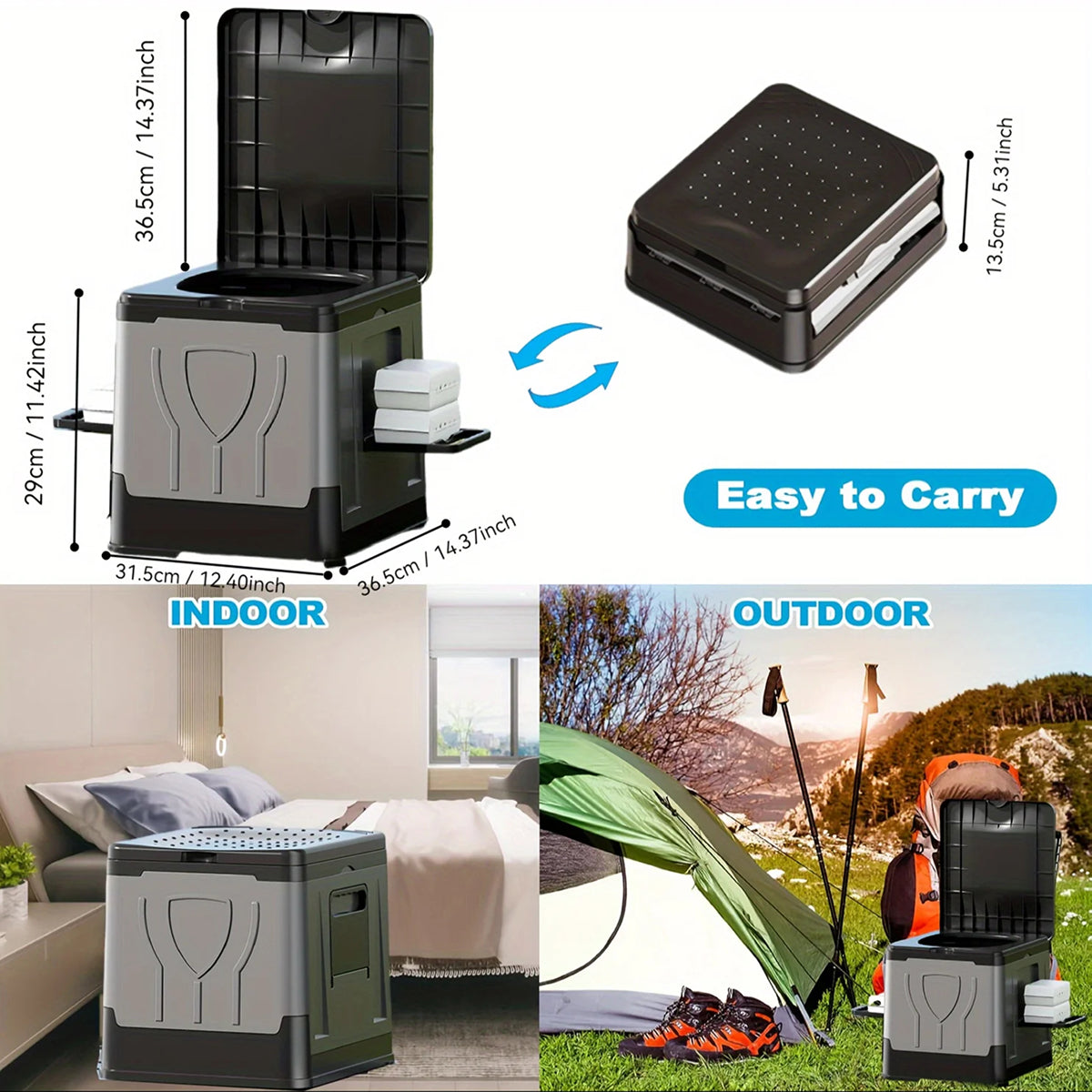 CotoxLic 30L Portable Toilet for Camping & Outdoors