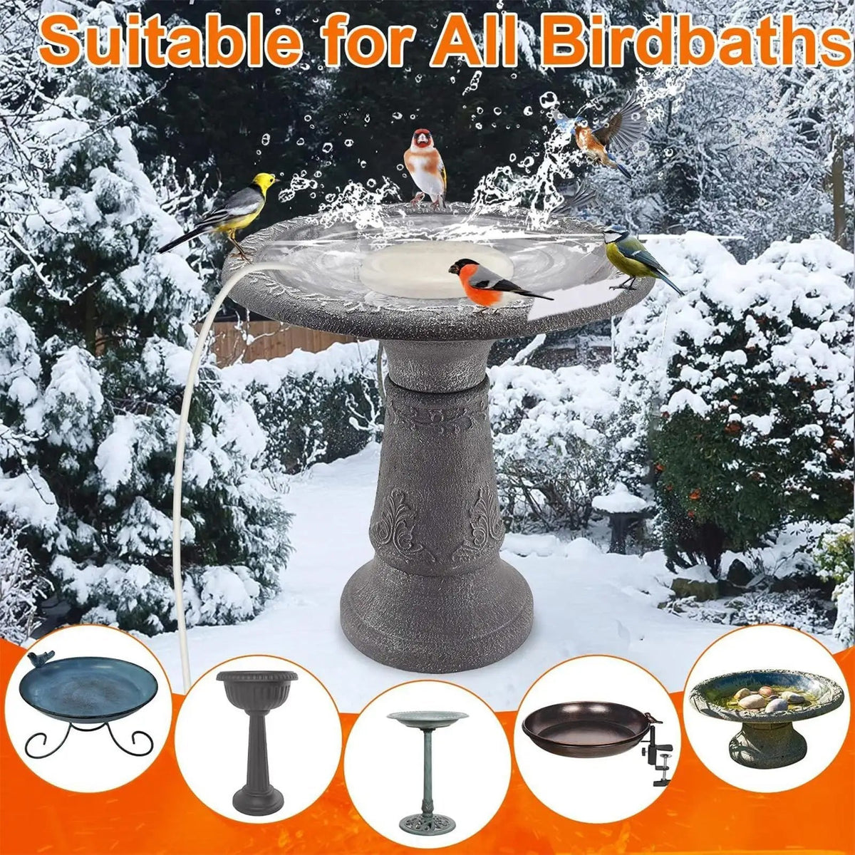 CoziPerch 70W Aluminum Bird Bath Heater for Winter