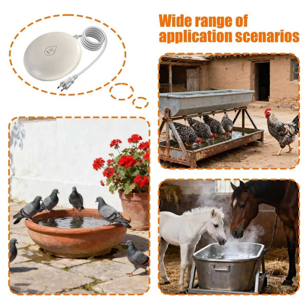 CoziPerch 70W Aluminum Bird Bath Heater for Winter