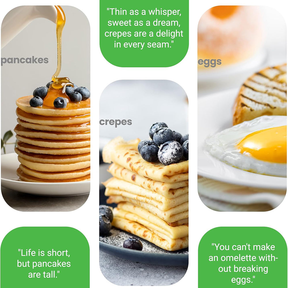 CrepiLik 8-Inch Electric Crepe Maker & Griddle Kit