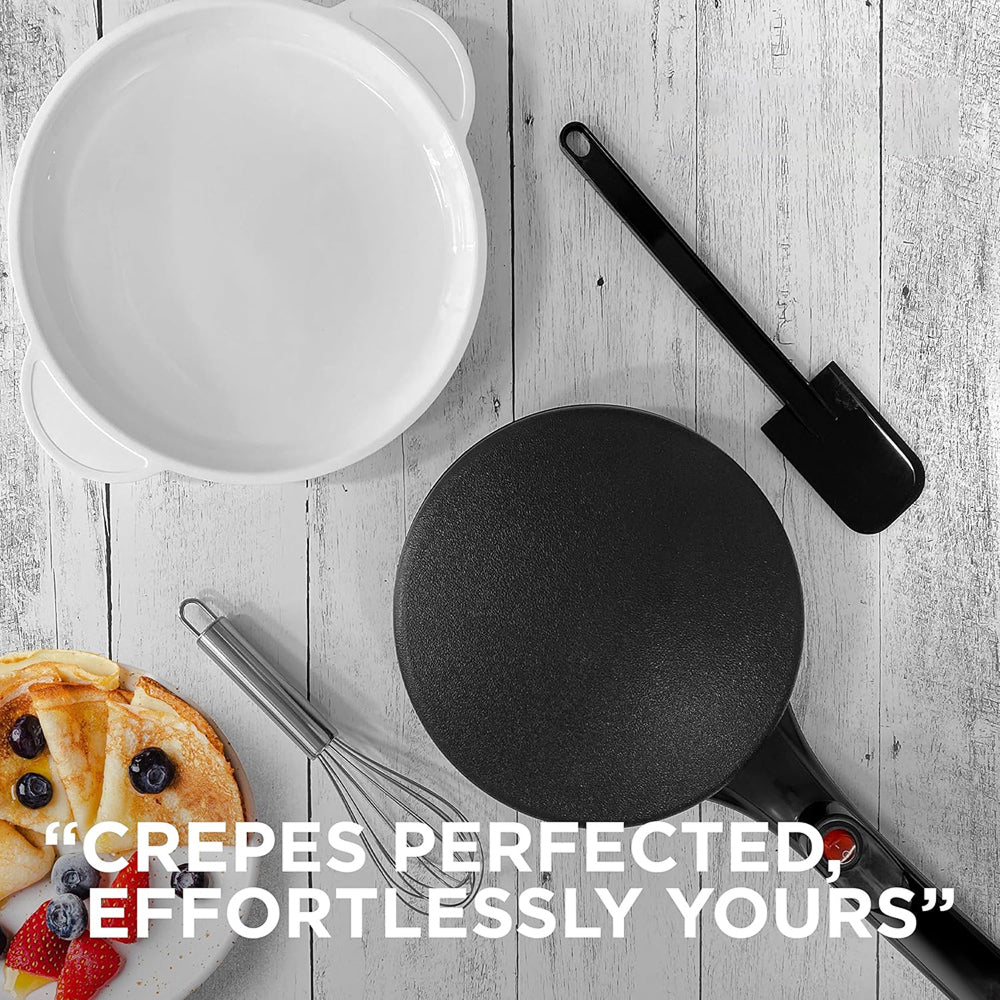 CrepiLik 8-Inch Electric Crepe Maker & Griddle Kit