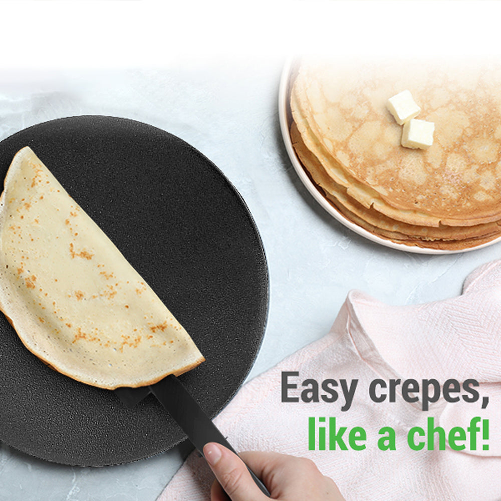 CrepiLik 8-Inch Electric Crepe Maker & Griddle Kit