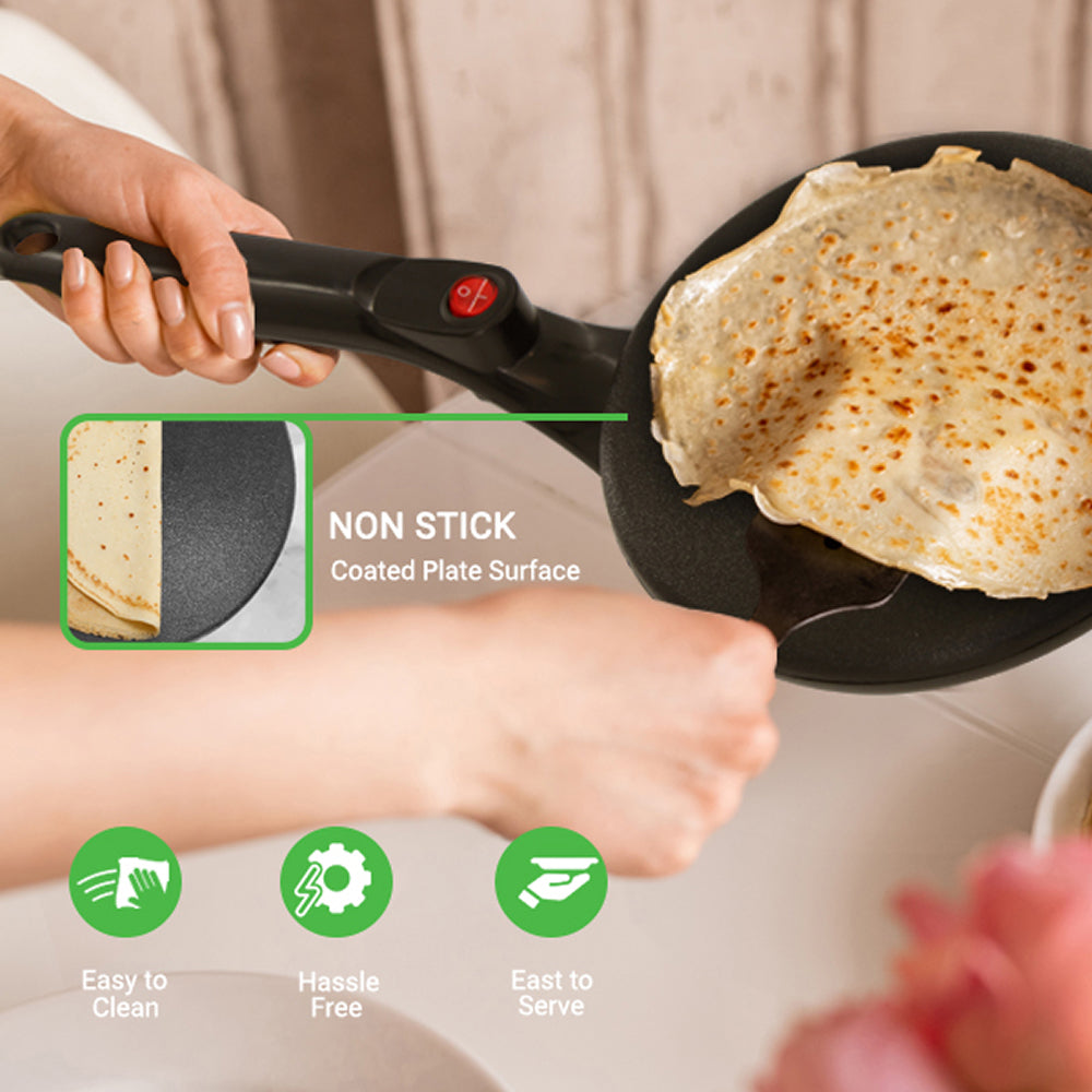 CrepiLik 8-Inch Electric Crepe Maker & Griddle Kit