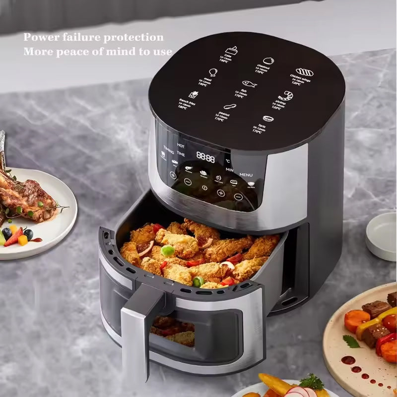 CrispDum Air Fryer 7L with Viewing Window and 2400W Rapid Heating