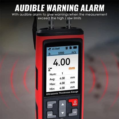 CroBezel 1.0-300mm Ultrasonic Thickness Gauge with 1500 Data Storage