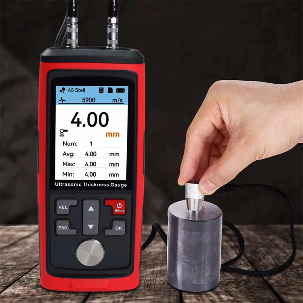 CroBezel 1.0-300mm Ultrasonic Thickness Gauge with 1500 Data Storage