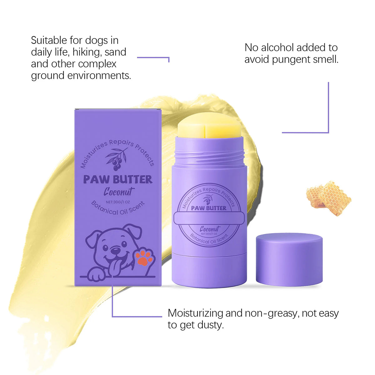 DeaEllant Protective Dog Paw Balm with Beeswax