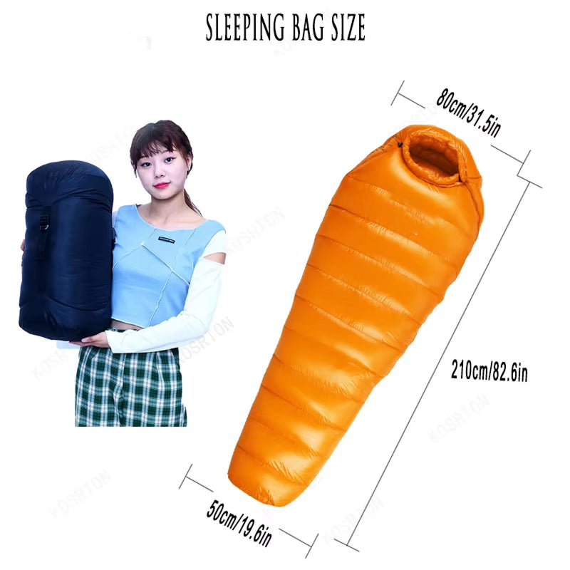 DosiLivix Down Sleeping Bag - 800+ Fill Power Goose Down - -10°C Rated