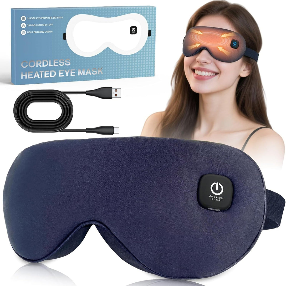 DrixHetiv Graphene Heated Eye Mask for Dry Eye Relief