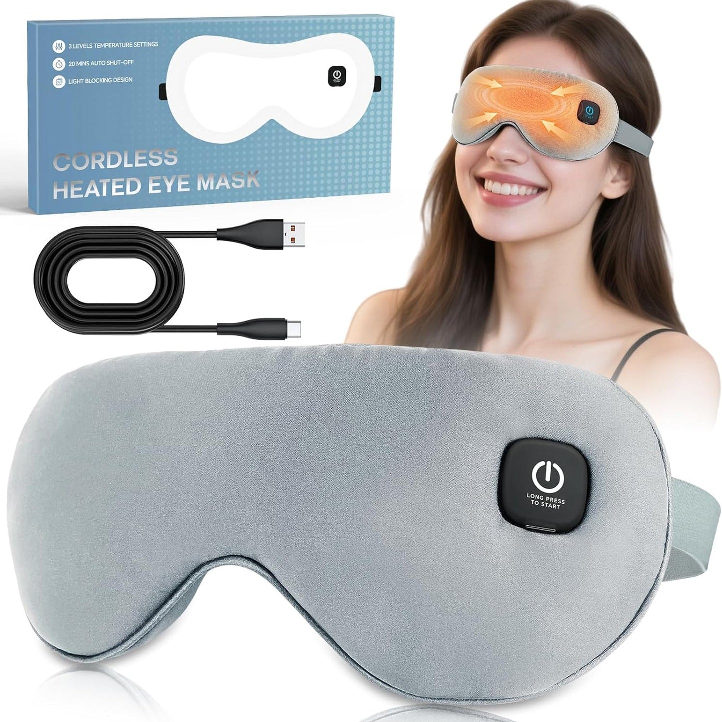 DrixHetiv Graphene Heated Eye Mask for Dry Eye Relief