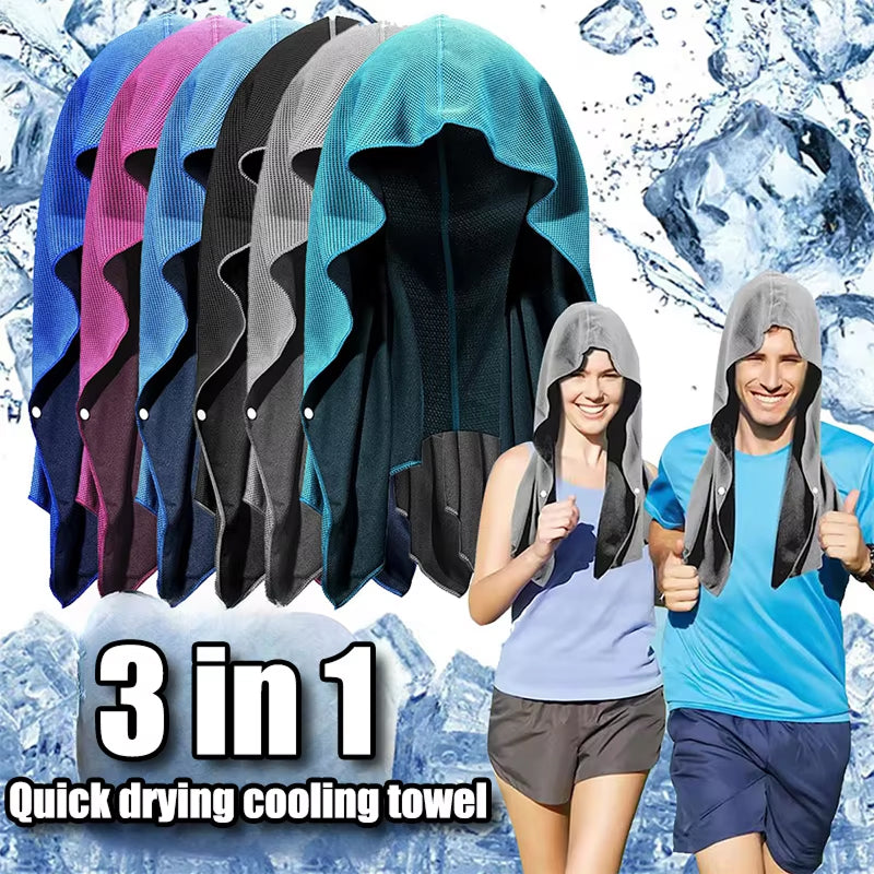 DryColix Instant Cooling Towel - 16°C Relief & UV Protection