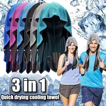 DryColix Instant Cooling Towel - 16°C Relief & UV Protection