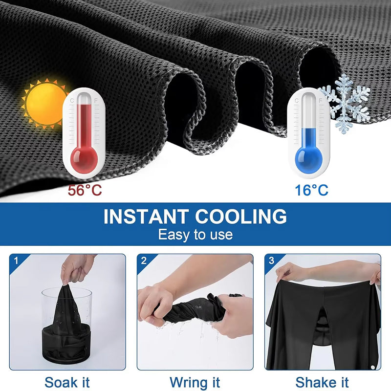 DryColix Instant Cooling Towel - 16°C Relief & UV Protection