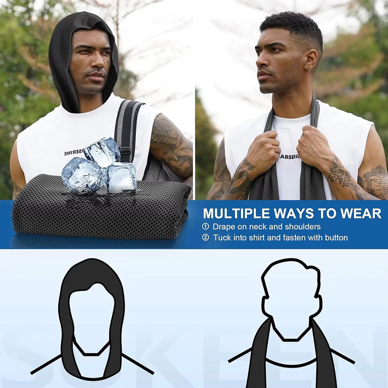 DryColix Instant Cooling Towel - 16°C Relief & UV Protection