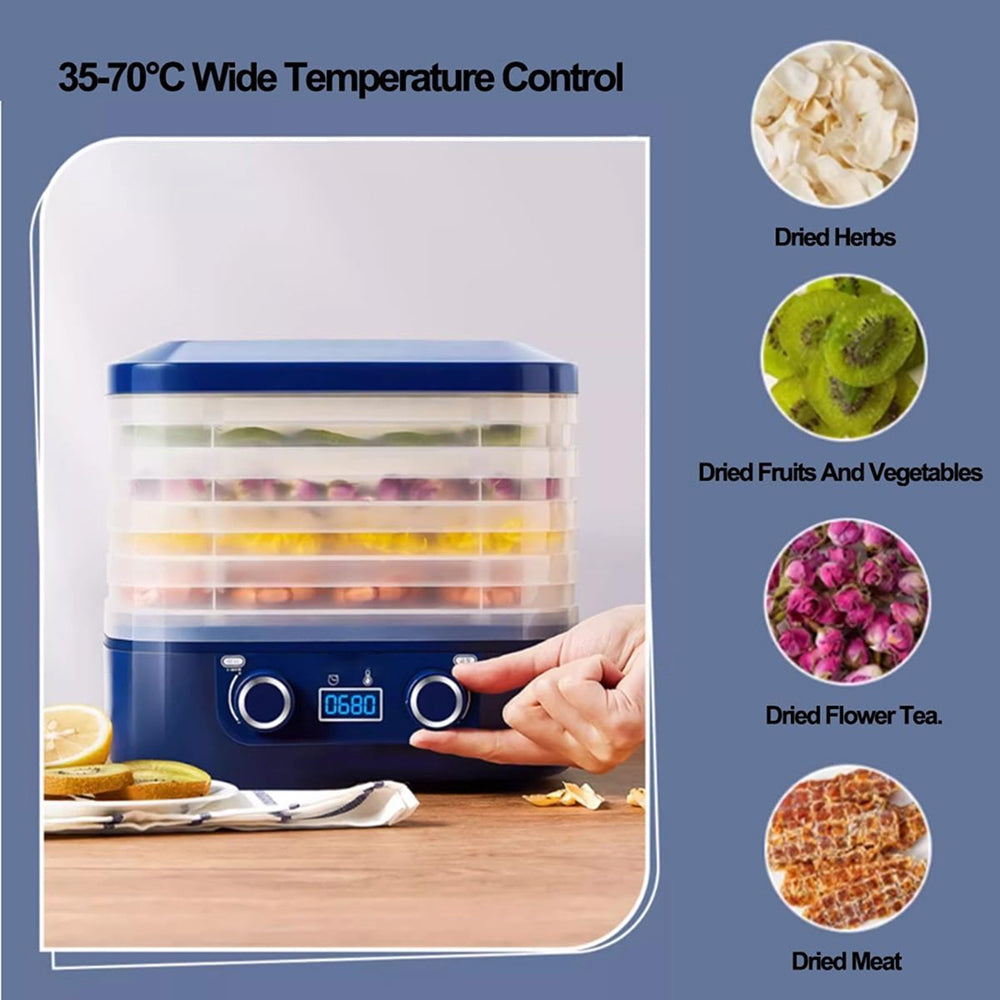 DryZenra 5-Layer Food Dehydrator with 360° Air Circulation