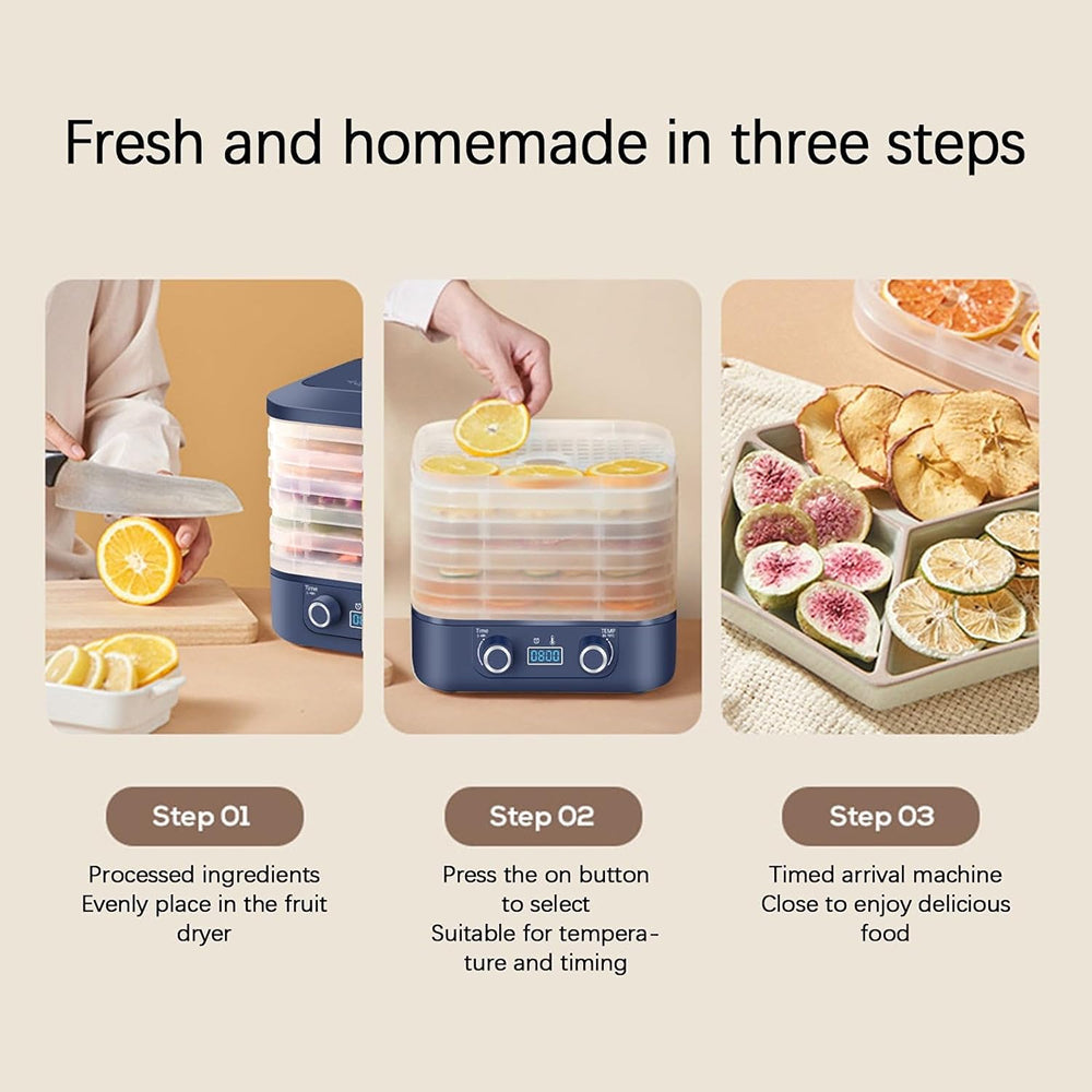 DryZenra 5-Layer Food Dehydrator with 360° Air Circulation