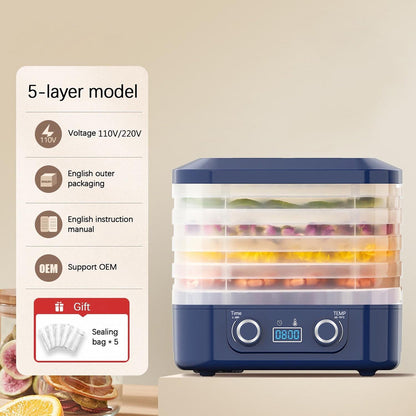 DryZenra 5-Layer Food Dehydrator with 360° Air Circulation