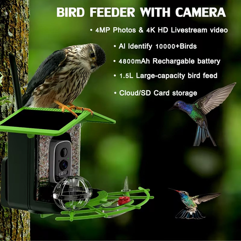 DeasNocx WiFi Bird Feeder Camera 1080P HD Night Vision