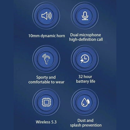 EariMixi Bluetooth 5.1 Sport Earbuds with Waterproof Hooks