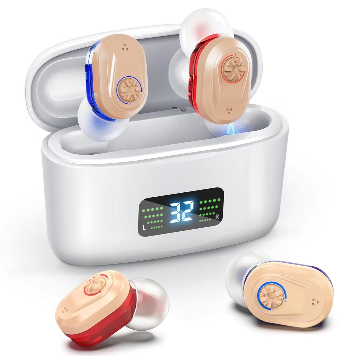 WelliTrue Digital Hearing Aids for Seniors with 30dB Noise Reduction