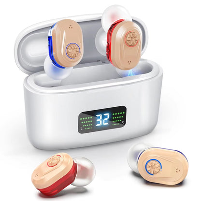 WelliTrue Digital Hearing Aids for Seniors with 30dB Noise Reduction