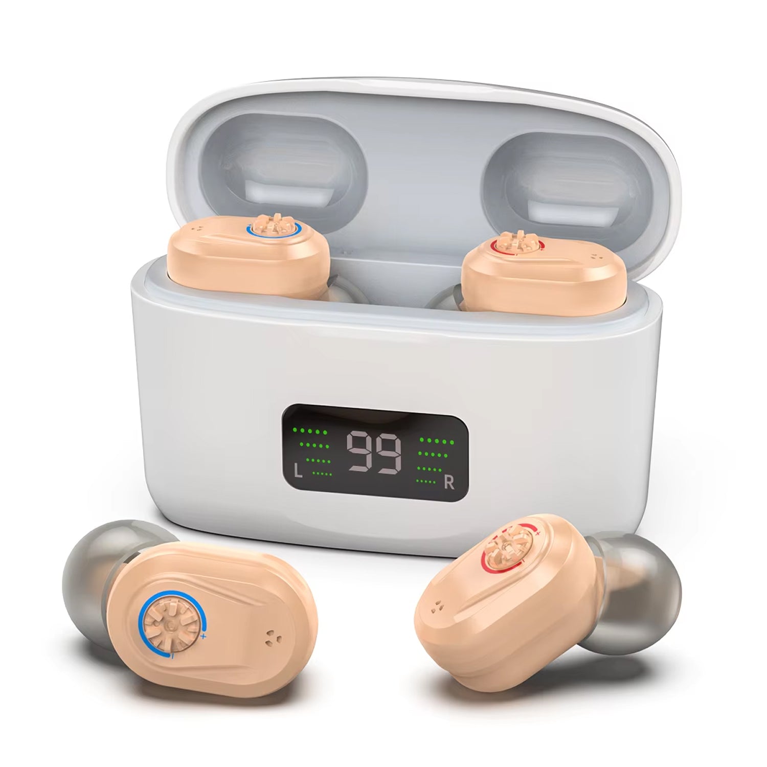 WelliTrue Digital Hearing Aids for Seniors with 30dB Noise Reduction