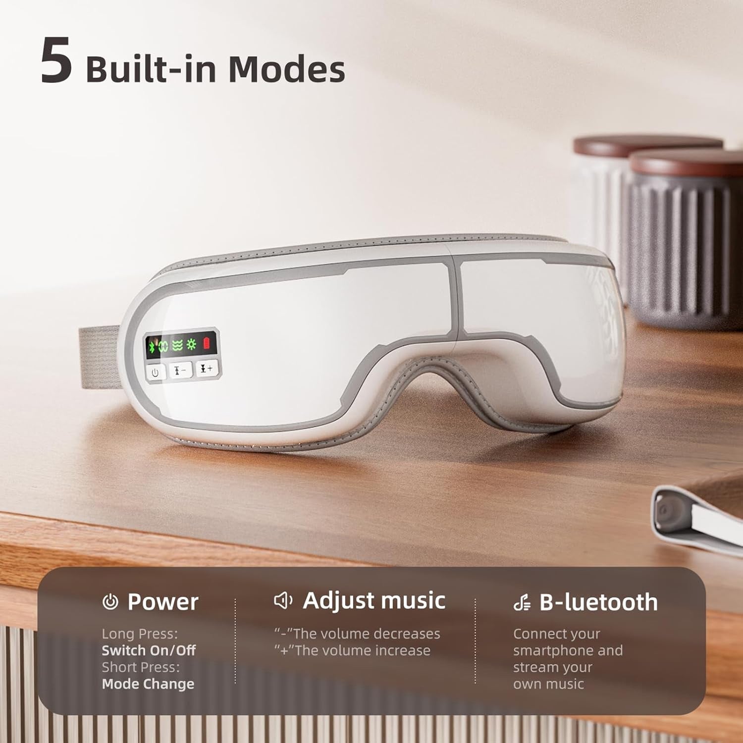 EasiLixa Eye Massager with Heat and Bluetooth