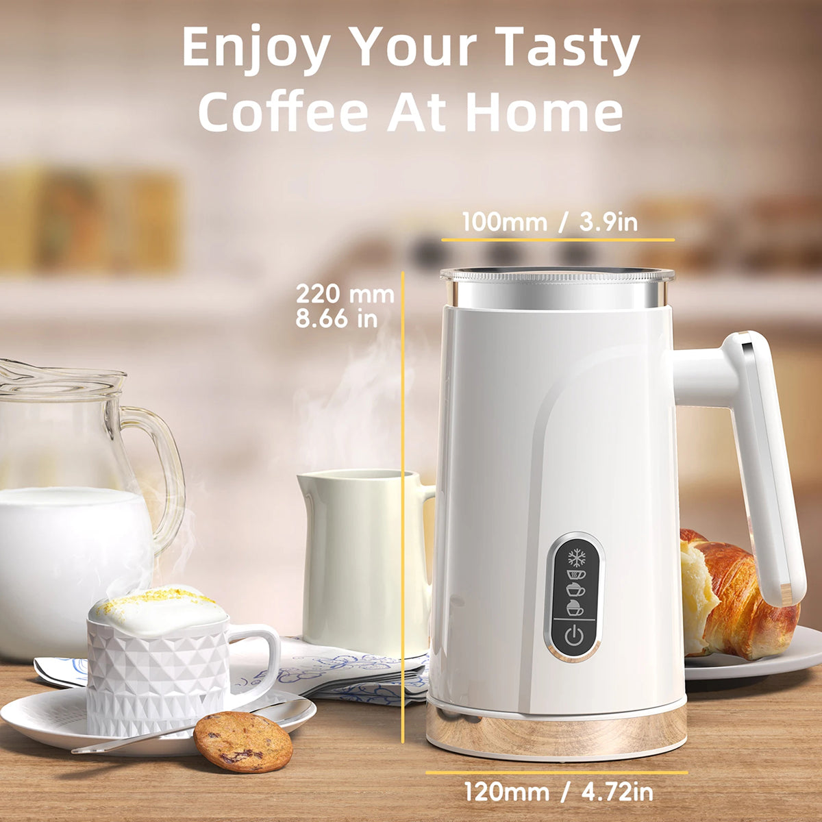 ChocoJiva Smart Hot Chocolate Maker – Automatic Milk Frother, Rapid Thermal Heating & Easy-Pour Spout