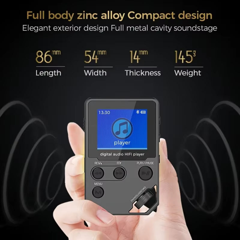 EjoyMuzi Portable Hi-Fi MP3 Player with 50-Hour Battery