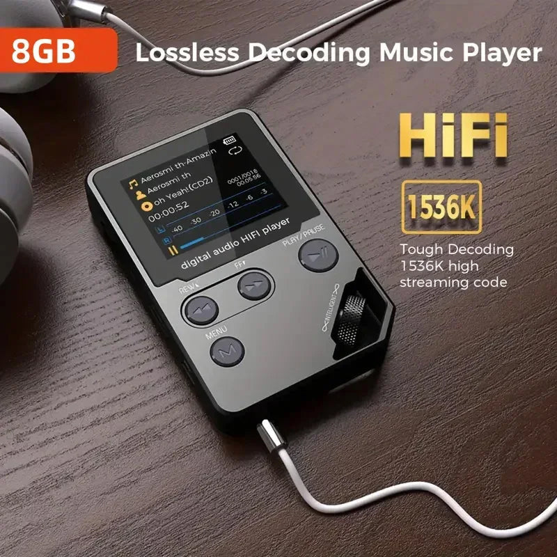 EjoyMuzi Portable Hi-Fi MP3 Player with 50-Hour Battery